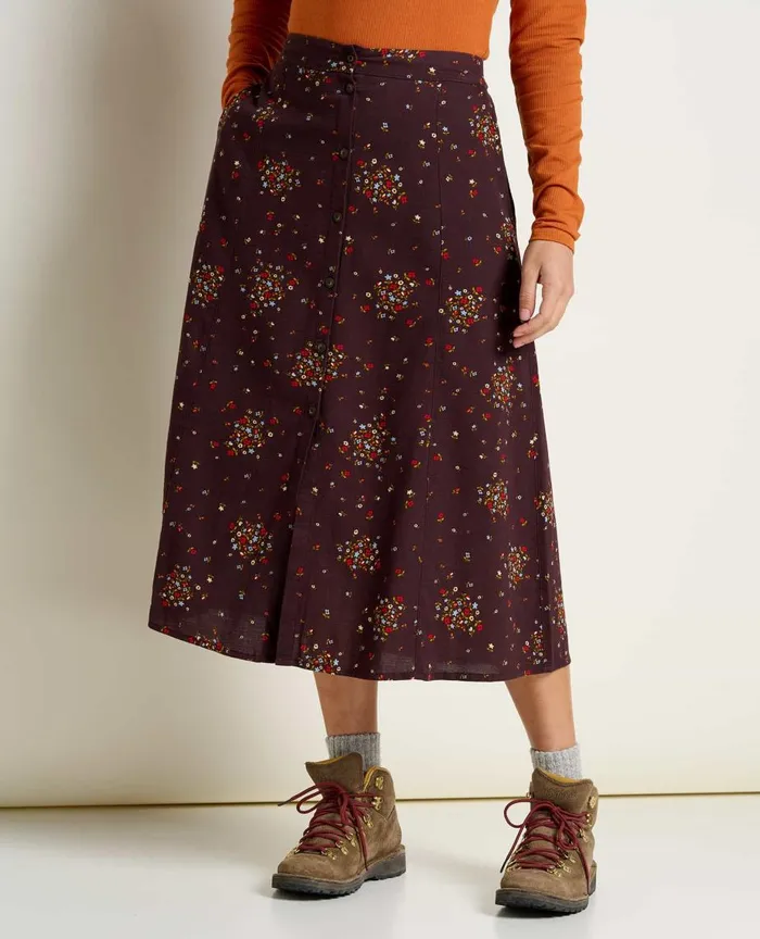 ToadandCo Skirts and Skorts Manzana PullOn Skirt Carob Floral Print 8211 Women039s