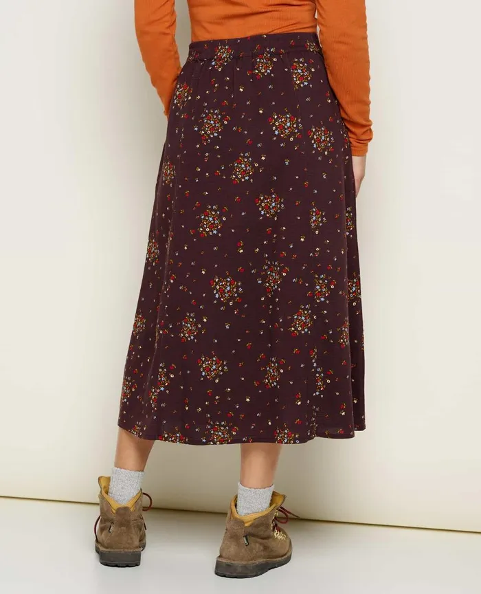 ToadandCo Skirts and Skorts Manzana PullOn Skirt Carob Floral Print 8211 Women039s