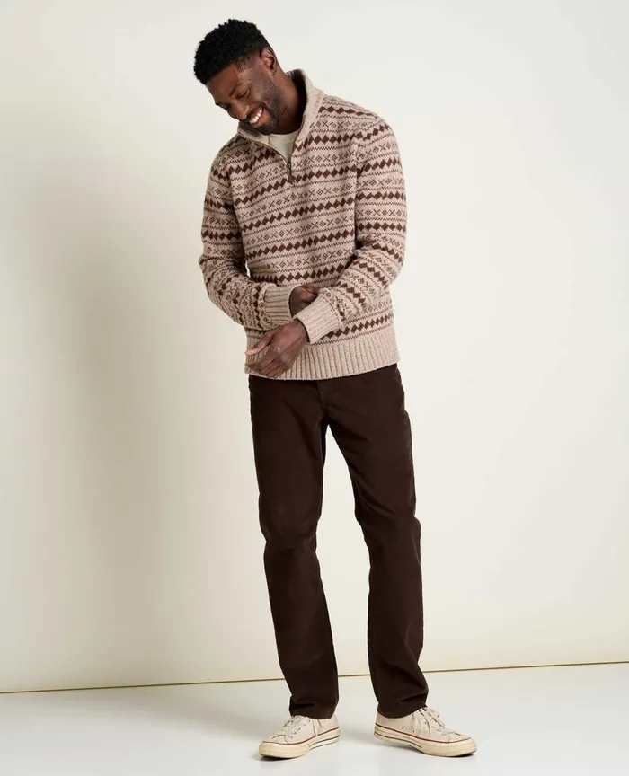 ToadandCo Sweaters Men039s Wilde 14 Zip Sweater Honey Brown 8211 Men039s