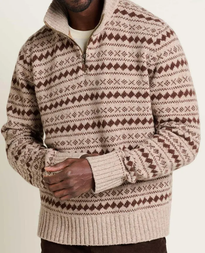 ToadandCo Sweaters Men039s Wilde 14 Zip Sweater Honey Brown 8211 Men039s