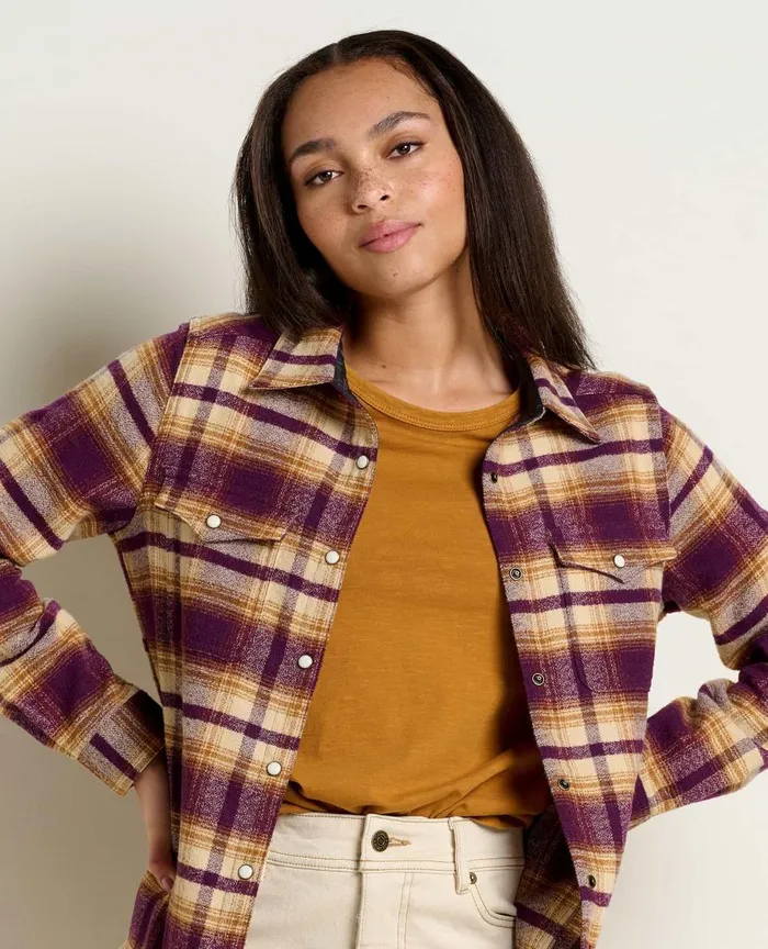 ToadandCo Tops and TShirts Folk Yeah Shirt Jacket Blackberry 8211 Women039s
