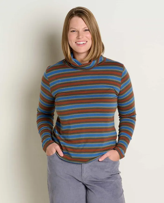 ToadandCo Tops and TShirts Maisey Long Sleeve TNeck Cornflower Stripe 8211 Women039s