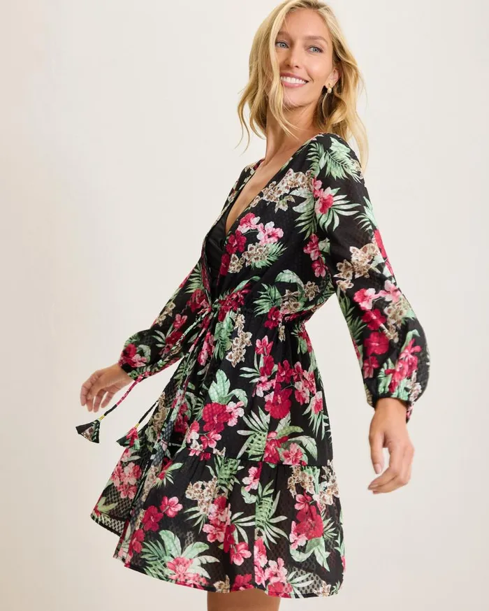 Tommy Bahama Beach Coverups Lily Cat Open Front Beach Tunic Black 8211 Women