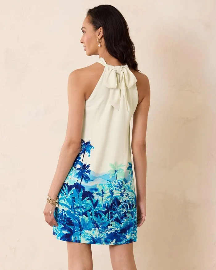 Tommy Bahama Dresses Ocean Side Views Silk Halter Dress Coconut 8211 Women