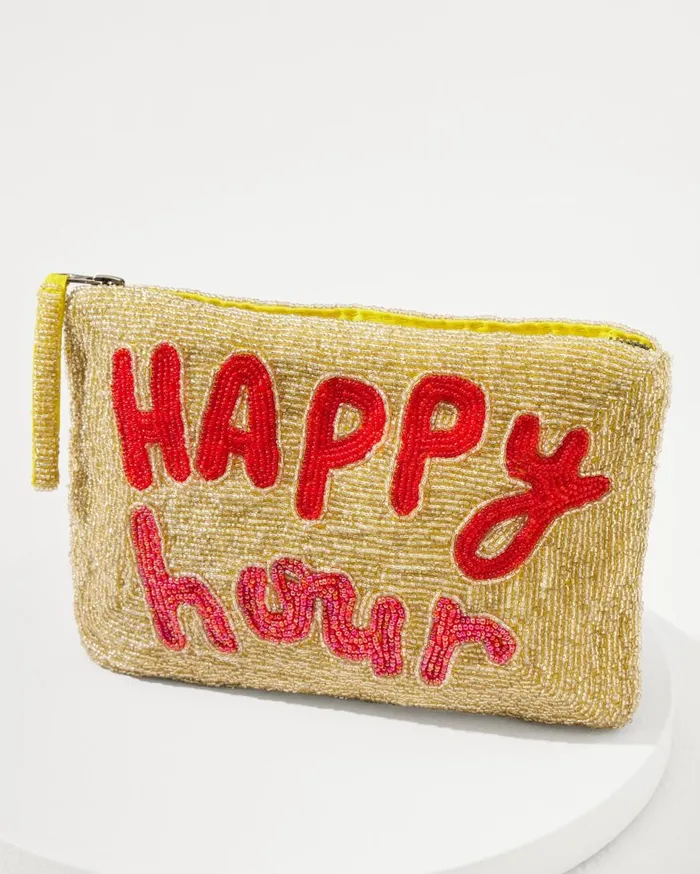 Tommy Bahama Handbags and Clutches Happy Hour Beaded Clutch Gold 8211 Women