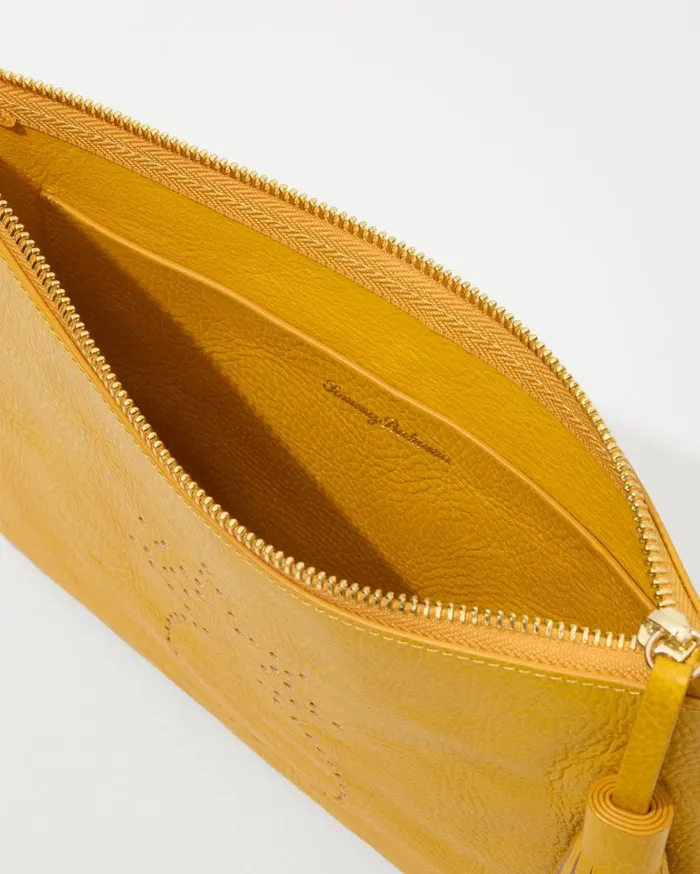 Tommy Bahama Handbags and Clutches Tommy Bahama Perforated Leather Pouch Yellow 8211 Women Tommy Bahama Handbags and Clutches Tommy Bahama Perforated Leather Pouch Yellow 8211 Women