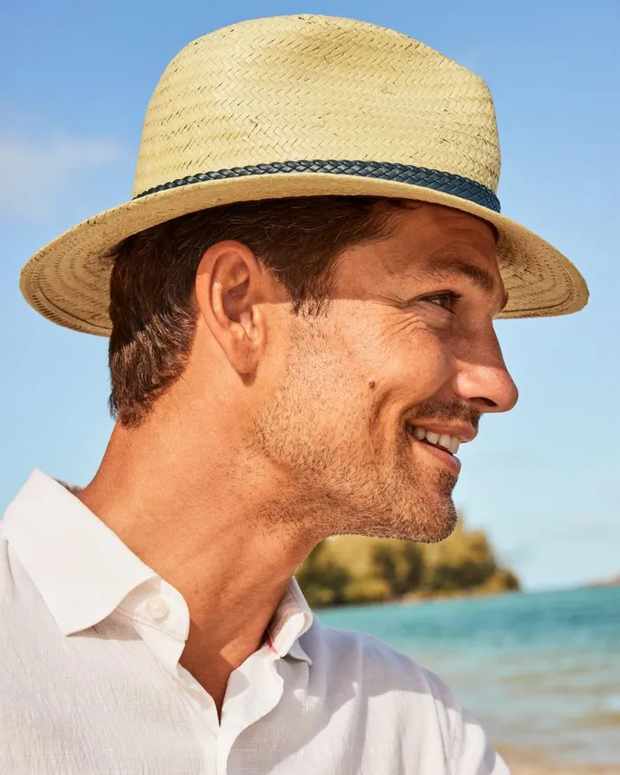 Tommy Bahama Hats and Caps Bristol Packable Raindura Hat Burlap 8211 Men