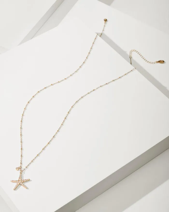 Tommy Bahama Jewelry Indigo Bay Starfish Pendant Necklace Gold 8211 Women