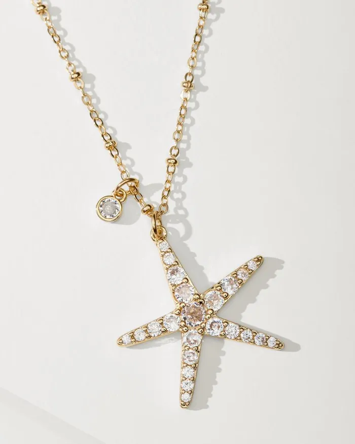 Tommy Bahama Jewelry Indigo Bay Starfish Pendant Necklace Gold 8211 Women