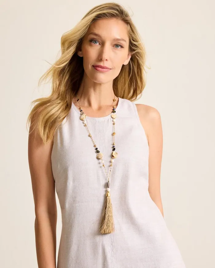 Tommy Bahama Jewelry Indigo Shore Mixed Materials Tassel Necklace Gold 8211 Women Tommy Bahama Jewelry Indigo Shore Mixed Materials Tassel Necklace Gold 8211 Women