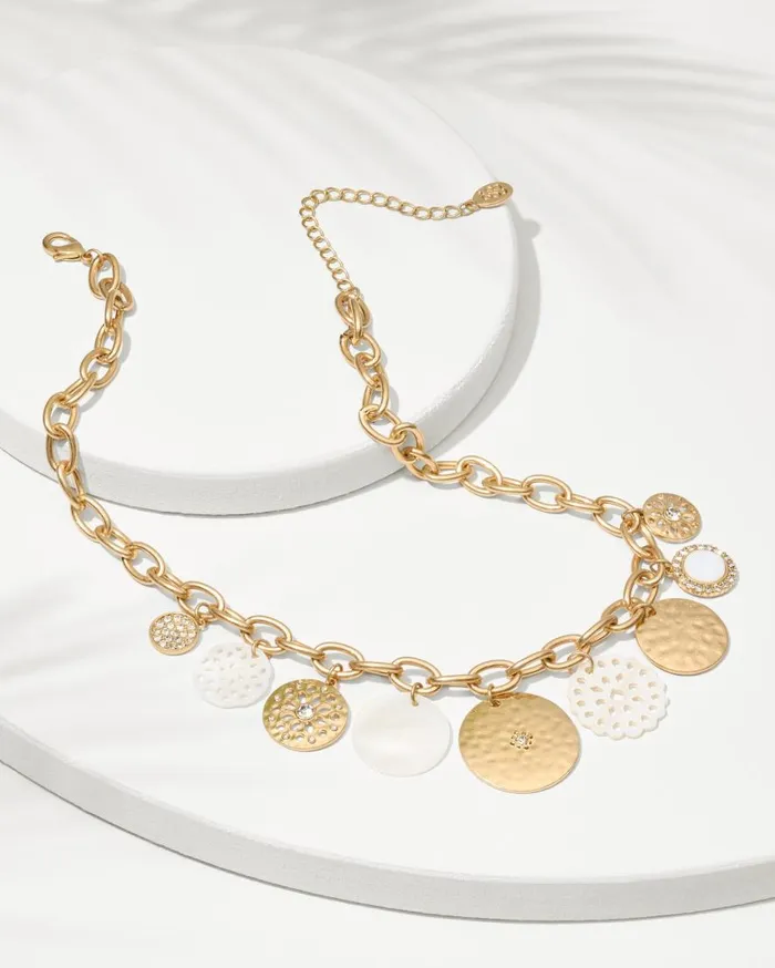 Tommy Bahama Jewelry Madeira Mother Of Pearl Statement Necklace Gold 8211 Women