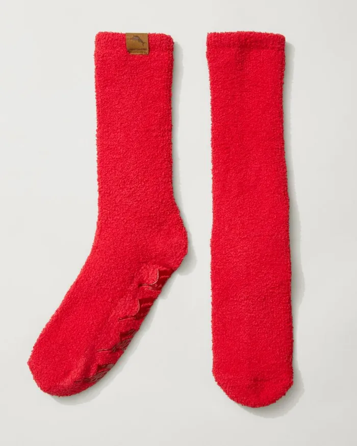 Tommy Bahama Loungewear and Pajamas Island Soft Lounge Socks Jester Red 8211 Men