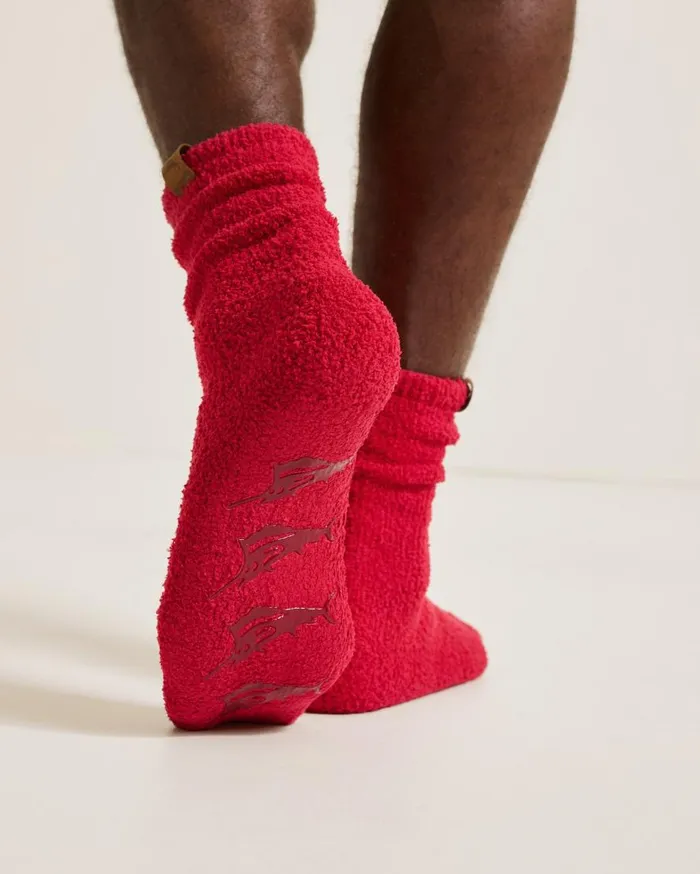 Tommy Bahama Loungewear and Pajamas Island Soft Lounge Socks Jester Red 8211 Men