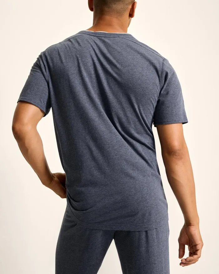 Tommy Bahama Loungewear and Pajamas Jersey ShortSleeve VNeck TShirt Heathered Blue 8211 Men