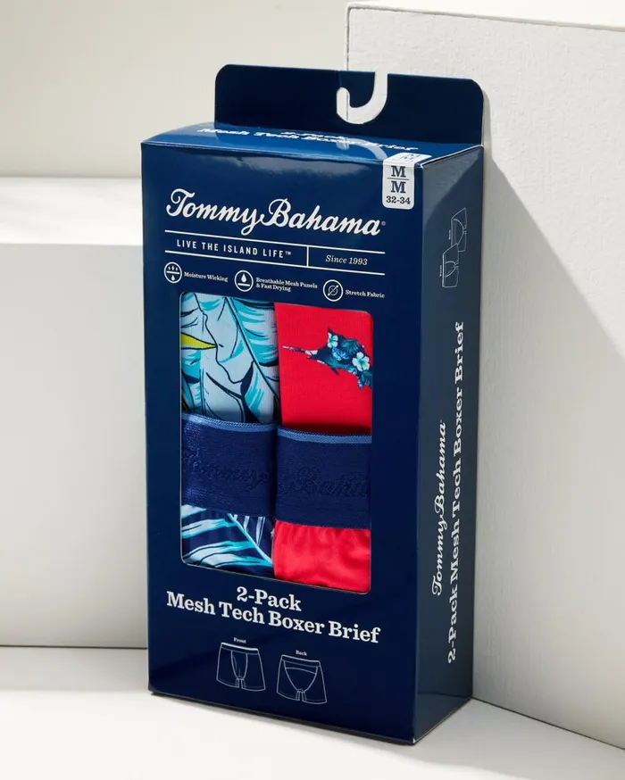 Tommy Bahama Loungewear and Pajamas Mesh Tech Print Boxer Briefs 2Pack Coral Novelty 8211 Men Tommy Bahama Loungewear and Pajamas Mesh Tech Print Boxer Briefs 2Pack Coral Novelty 8211 Men