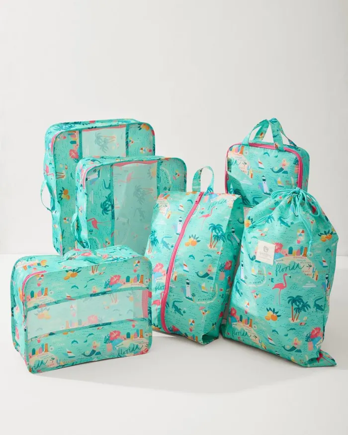Tommy Bahama Luggage and Travel Greetings From Florida Packing Cube 6Piece Set Florida 8211 WomenBeach and Home Tommy Bahama Luggage and Travel Greetings From Florida Packing Cube 6Piece Set Florida 8211 WomenBeach and Home