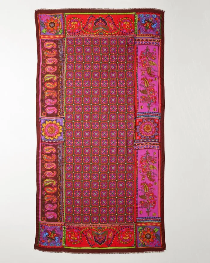Tommy Bahama Scarves and Wraps Tile Patch Wrap Scarf Port 8211 Women Tommy Bahama Scarves and Wraps Tile Patch Wrap Scarf Port 8211 Women