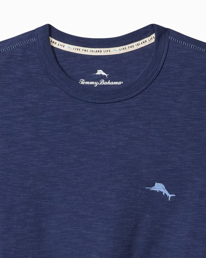 Tommy Bahama Shirts Azul Palms LongSleeve Lux TShirt Island Navy 8211 Men