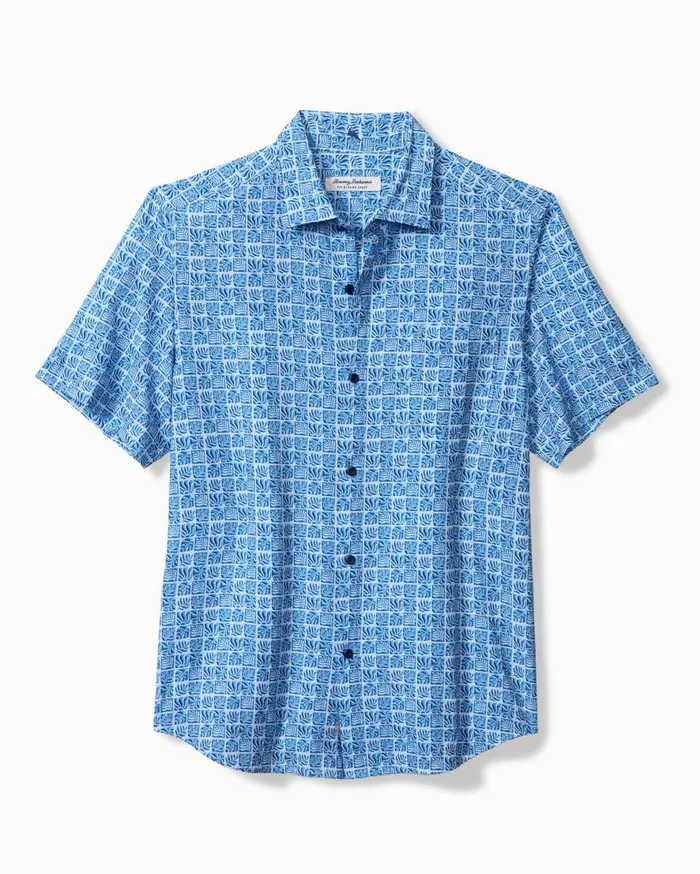 Tommy Bahama Shirts Bahama Coast Cozumel Tiles IslandZone Shirt Dew Drop 8211 Men