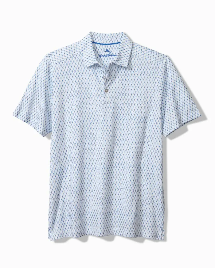 Tommy Bahama Shirts Diamond Peak IslandZone Polo Palace Blue 8211 Men