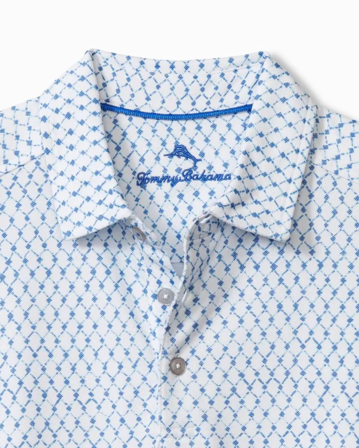 Tommy Bahama Shirts Diamond Peak IslandZone Polo Palace Blue 8211 Men