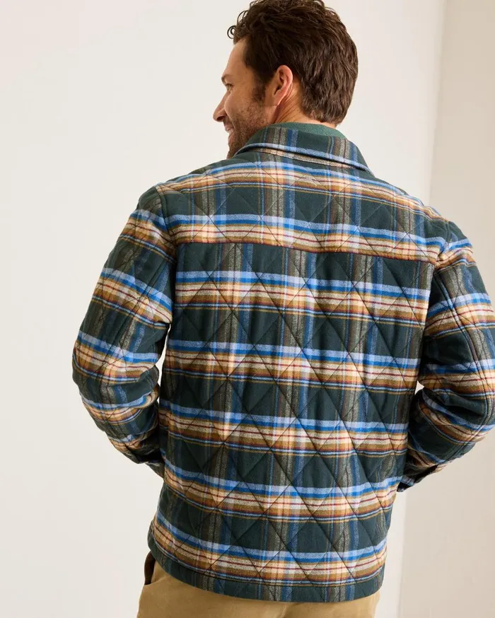 Tommy Bahama Shirts Oak Harbor Flannel Shirt Jacket Deep Slate 8211 Men