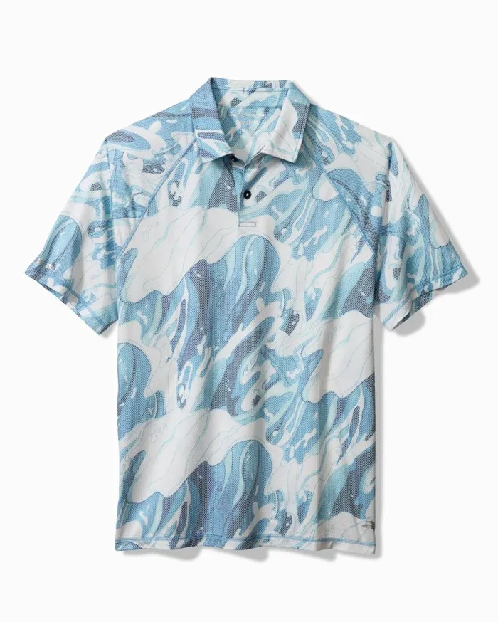 Tommy Bahama Shirts Rising Tides IslandZone Polo Banff Blue 8211 Men