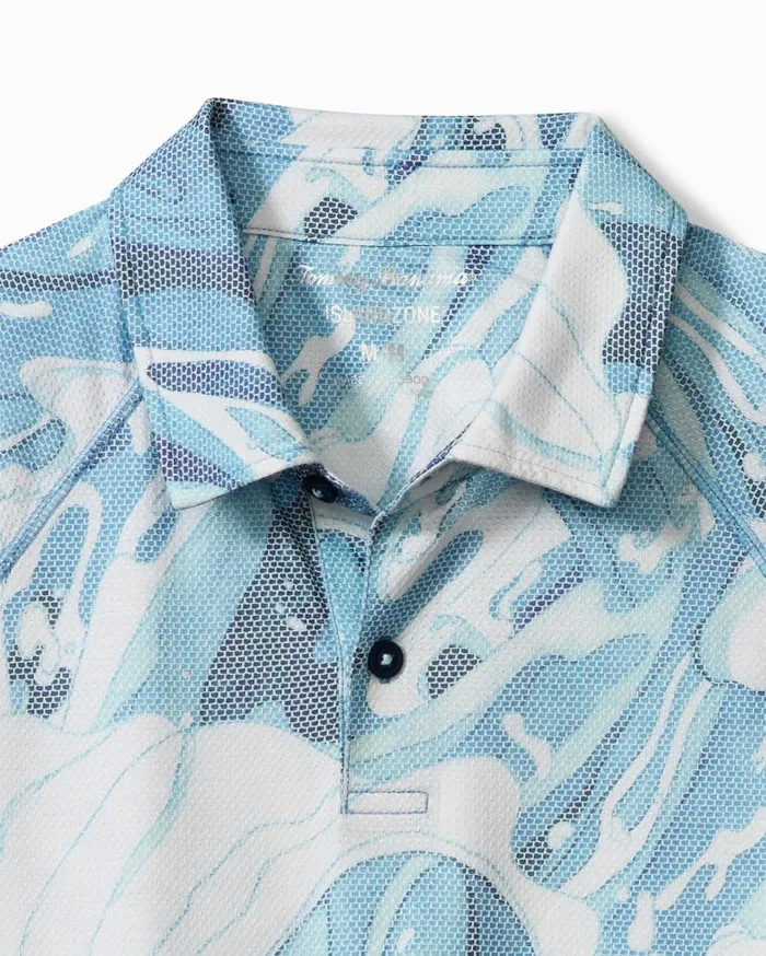 Tommy Bahama Shirts Rising Tides IslandZone Polo Banff Blue 8211 Men