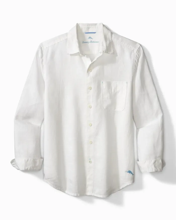 Tommy Bahama Shirts Sea Glass Breezer Linen Shirt White 8211 Men
