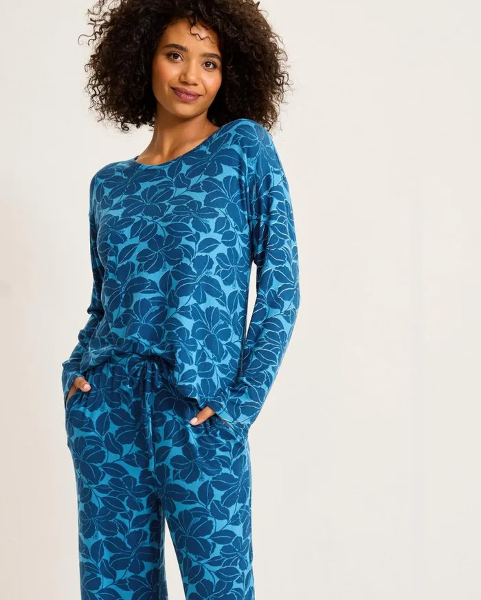 Tommy Bahama Sleepwear Knit Long Sleeve and Pants Pajama Set Deep Sea Teal 8211 Women Tommy Bahama Sleepwear Knit Long Sleeve and Pants Pajama Set Deep Sea Teal 8211 Women