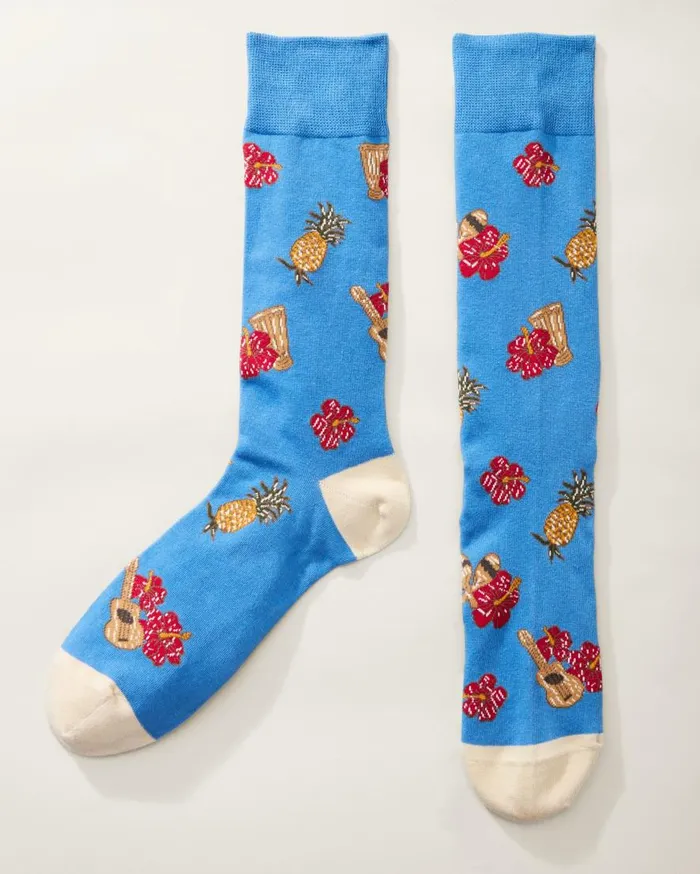 Tommy Bahama Socks Aloha Spirit Socks Buccaneer Blue 8211 Men