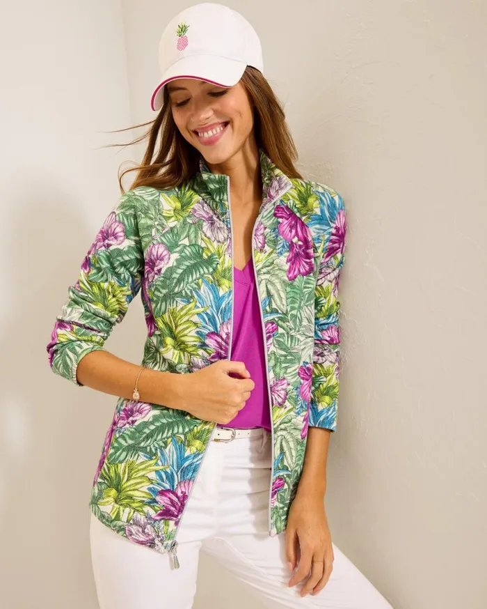 Tommy Bahama Sweatshirts Aruba Jungle Jewels FullZip Sweatshirt Coconut 8211 Women Tommy Bahama Sweatshirts Aruba Jungle Jewels FullZip Sweatshirt Coconut 8211 Women
