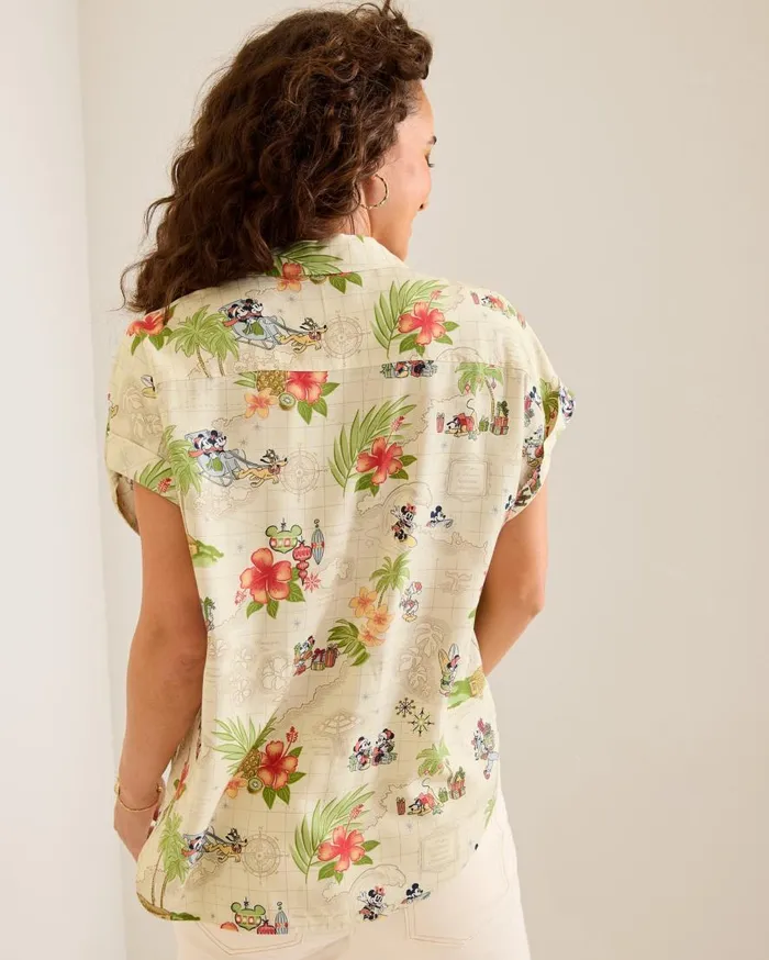 Tommy Bahama Tops and Shirts Disney Huladay Adventures Camp Shirt Bleached Sand 8211 Women