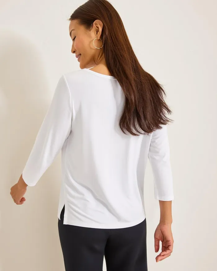 Tommy Bahama Tops and Shirts Kona Isles 34Sleeve BoatNeck Top White 8211 Women Tommy Bahama Tops and Shirts Kona Isles 34Sleeve BoatNeck Top White 8211 Women