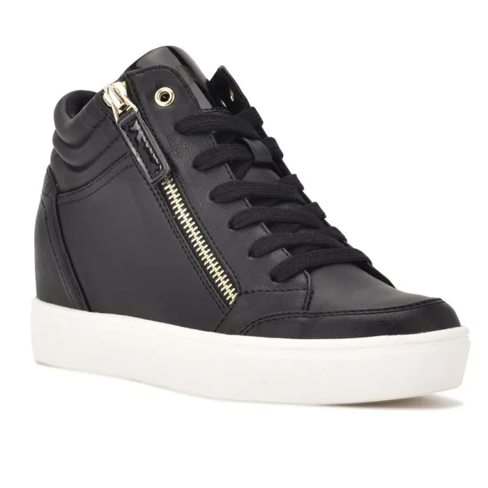 Tons High Top Hidden Wedge Sneakers Black Women Nine West Flats Tons High Top Hidden Wedge Sneakers Black Women Nine West Flats