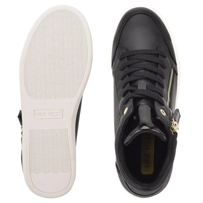 Tons High Top Hidden Wedge Sneakers Black Women Nine West Flats Tons High Top Hidden Wedge Sneakers Black Women Nine West Flats