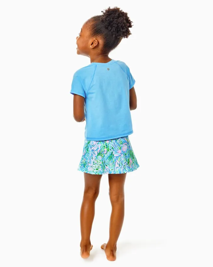 Tops and Bottoms Girls Lilly Pulitzer Girls Mini Kieran Active Tee Frenchie Blue