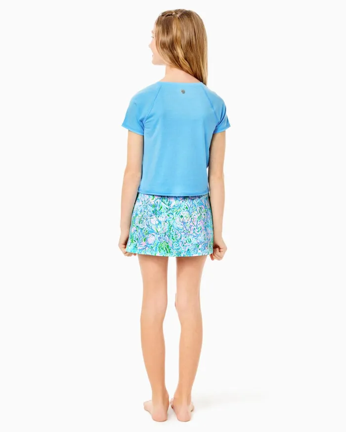 Tops and Bottoms Girls Lilly Pulitzer Girls Mini Kieran Active Tee Frenchie Blue