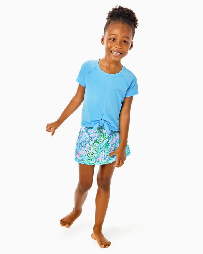 Tops and Bottoms Girls Lilly Pulitzer Girls Mini Kieran Active Tee Frenchie Blue