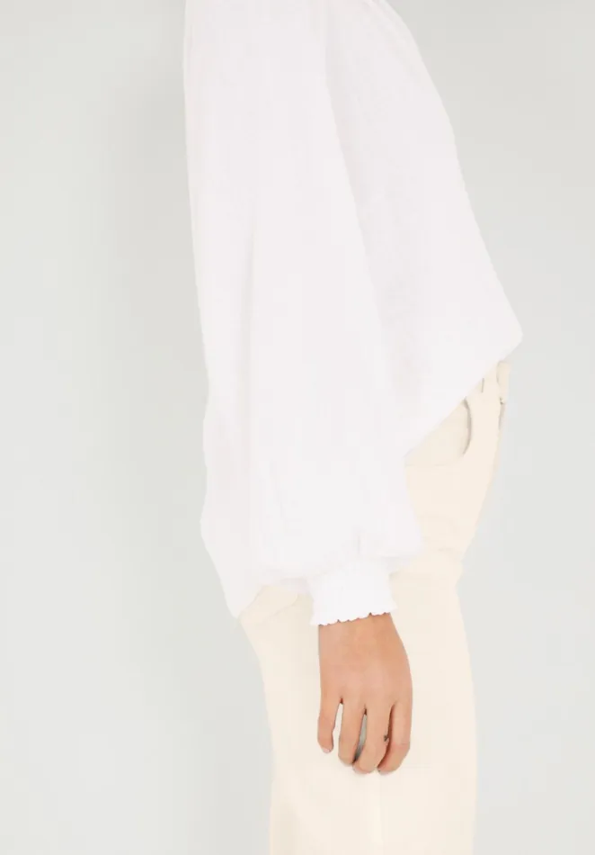 Tops and TShirts Women Hush Anise Frill Neck Top Off White