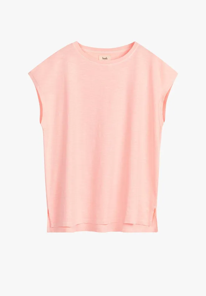 Tops and TShirts Women Hush Cleta Boyfriend TShirt Washed Neon Coral