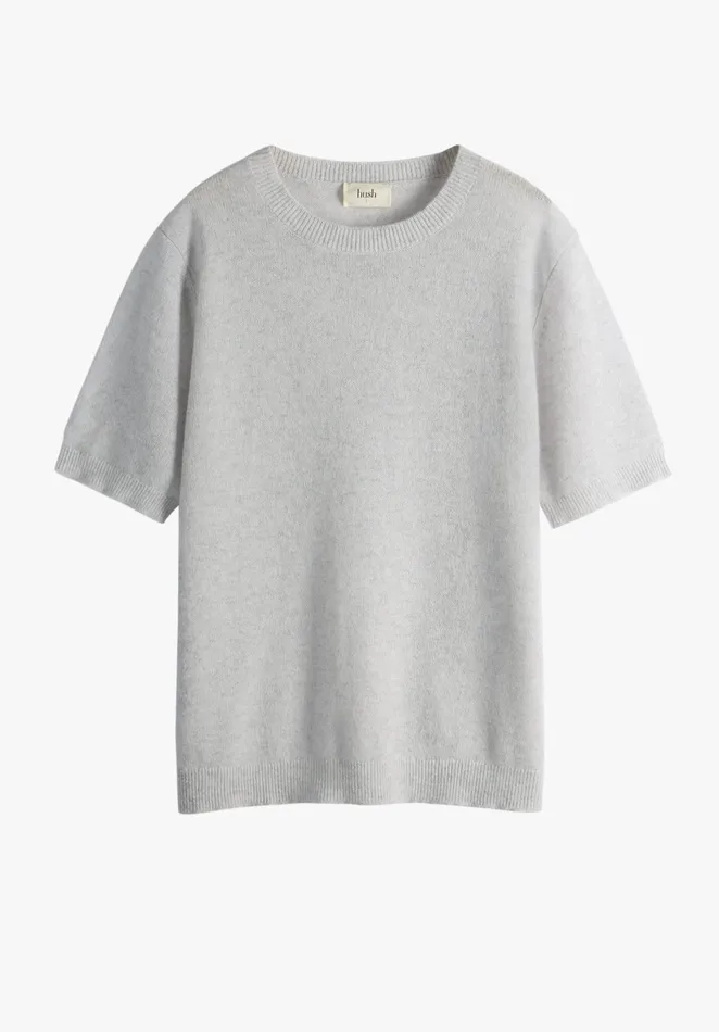 Tops and TShirts Women Hush Harriet Cashmere TShirt Palest Grey Marl