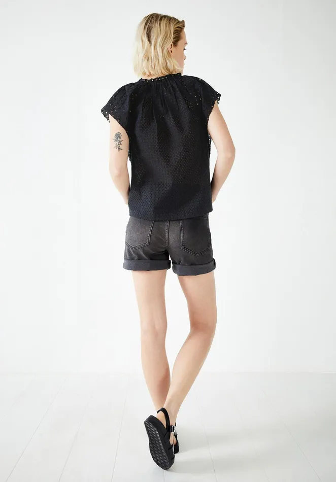Tops and TShirts Women Hush Katy Broderie Top Black