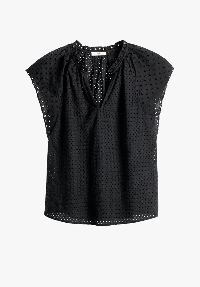 Tops and TShirts Women Hush Katy Broderie Top Black