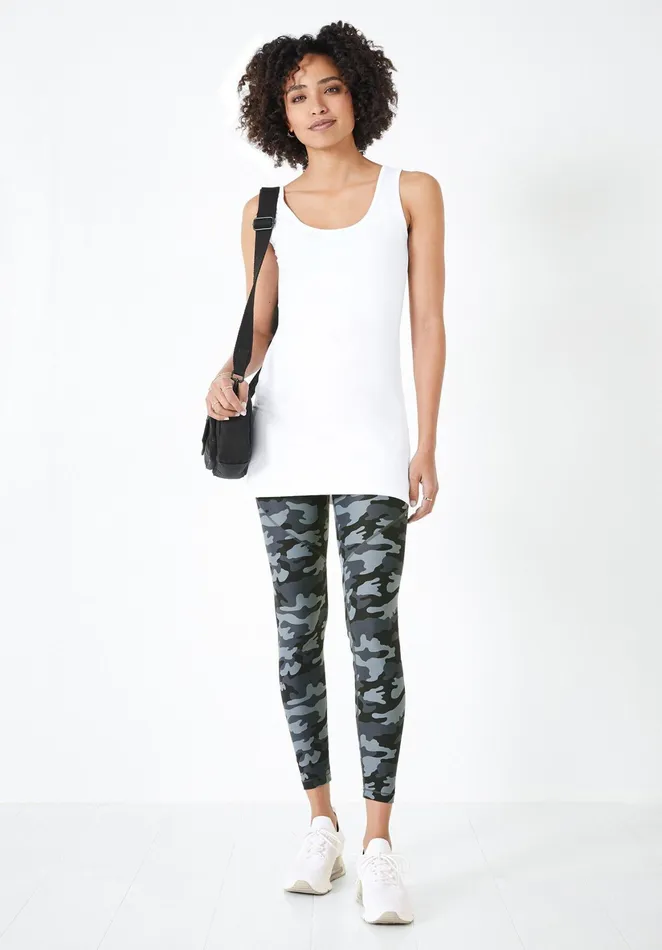 Tops and TShirts Women Hush Longline Tank Top White