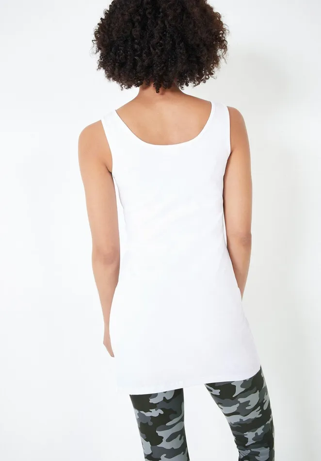 Tops and TShirts Women Hush Longline Tank Top White
