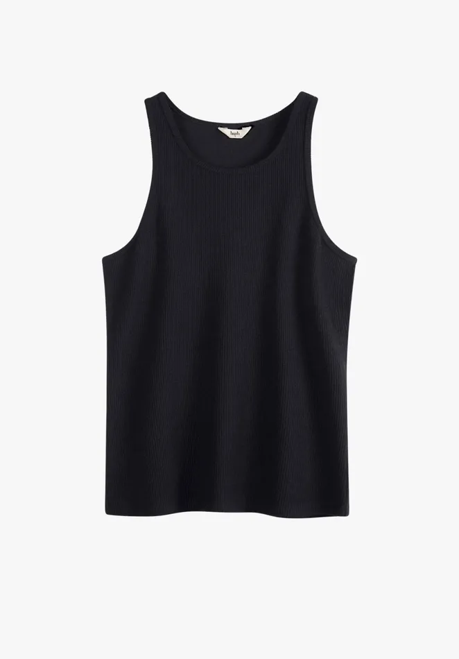 Tops and TShirts Women Hush Ribbed Scoop Vest Black