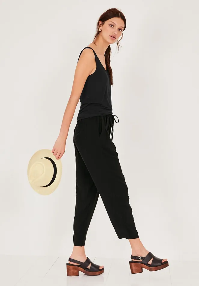 Tops and TShirts Women Hush VNeck Jersey Vest Top Black