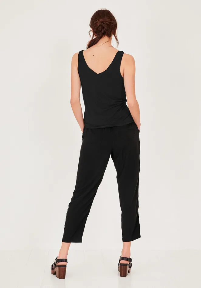 Tops and TShirts Women Hush VNeck Jersey Vest Top Black