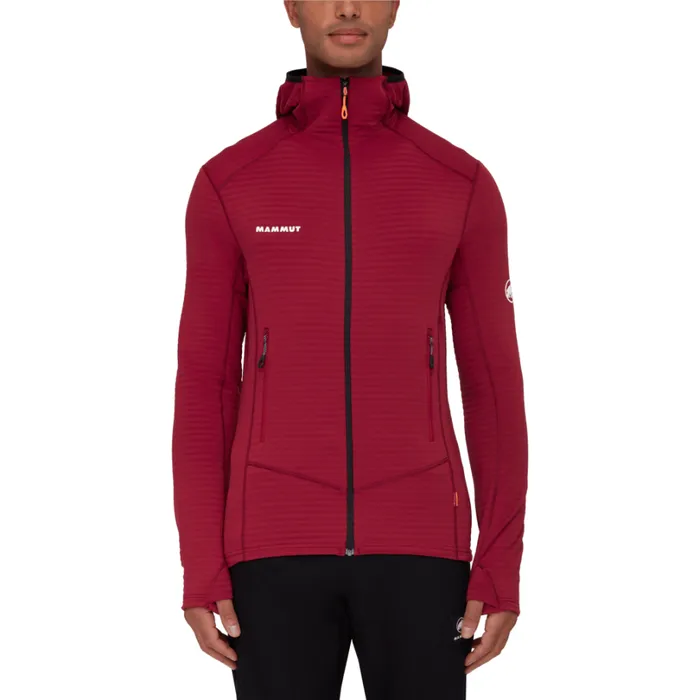 Tops Men Mammut Taiss Light ML Hooded Jacket Blood Redblack Tops Men Mammut Taiss Light ML Hooded Jacket Blood Redblack